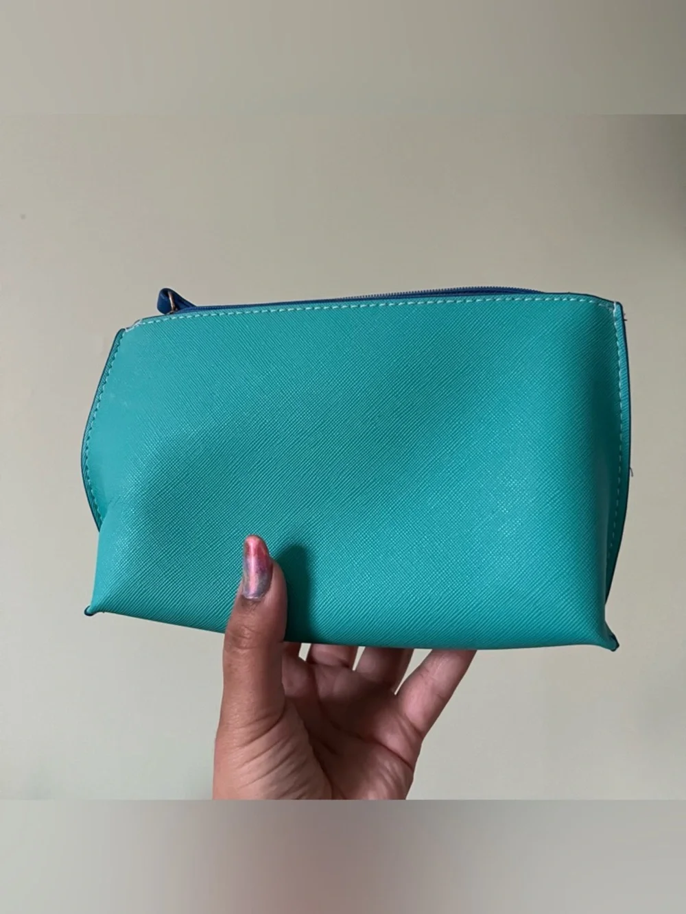 LA MER Turquoise Skincare Makeup Jewelry Zip Small Pouch Organize Storage Travel